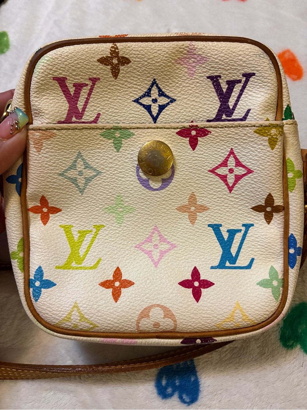 Authentic Louis Vuitton Monogram Multicolore Rift Bag